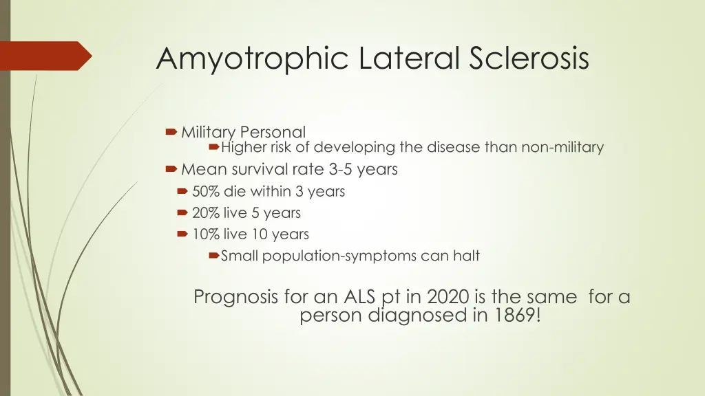 amyotrophic lateral sclerosis