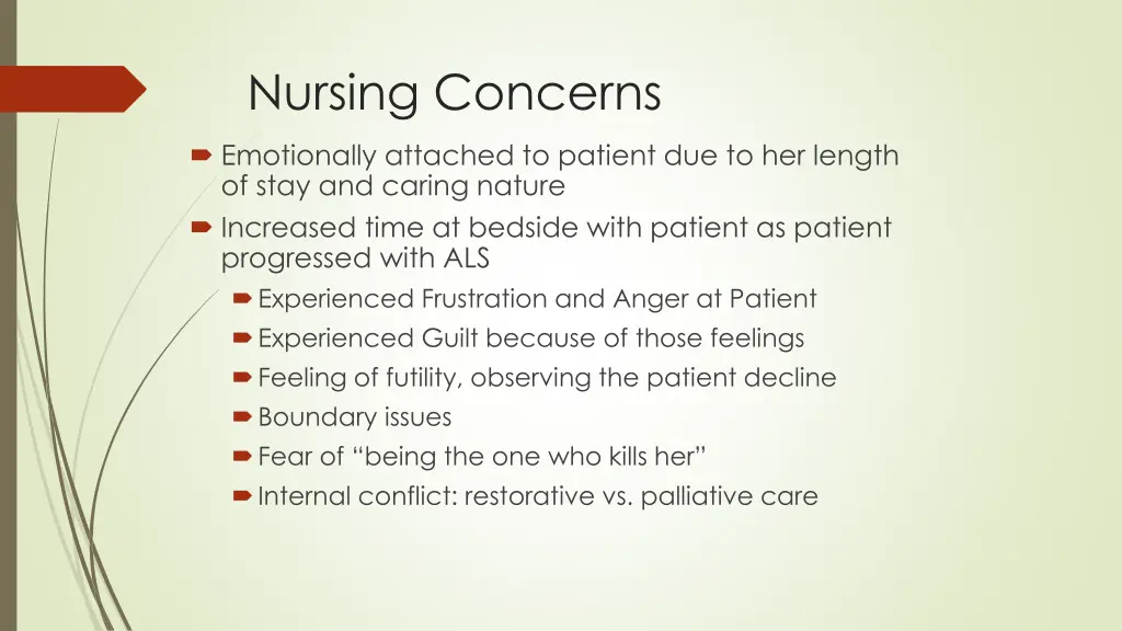 nursing concerns