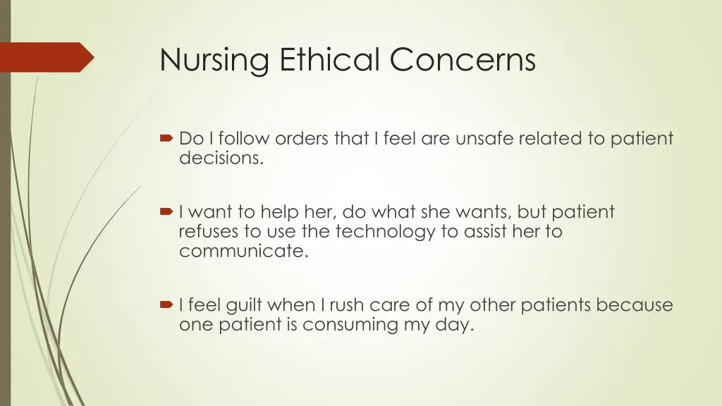 nursing ethical concerns