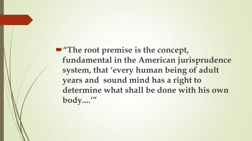 the root premise is the concept fundamental