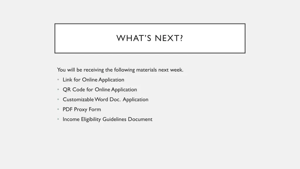 what s next