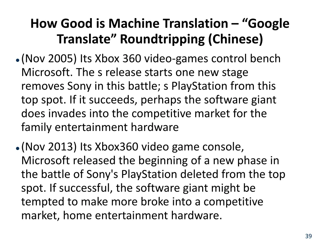how good is machine translation google translate 1