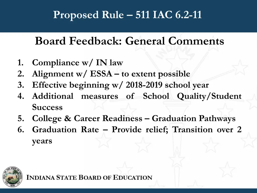 proposed rule 511 iac 6 2 11 1