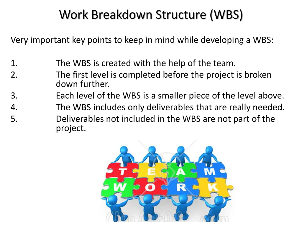 work breakdown structure wbs 8