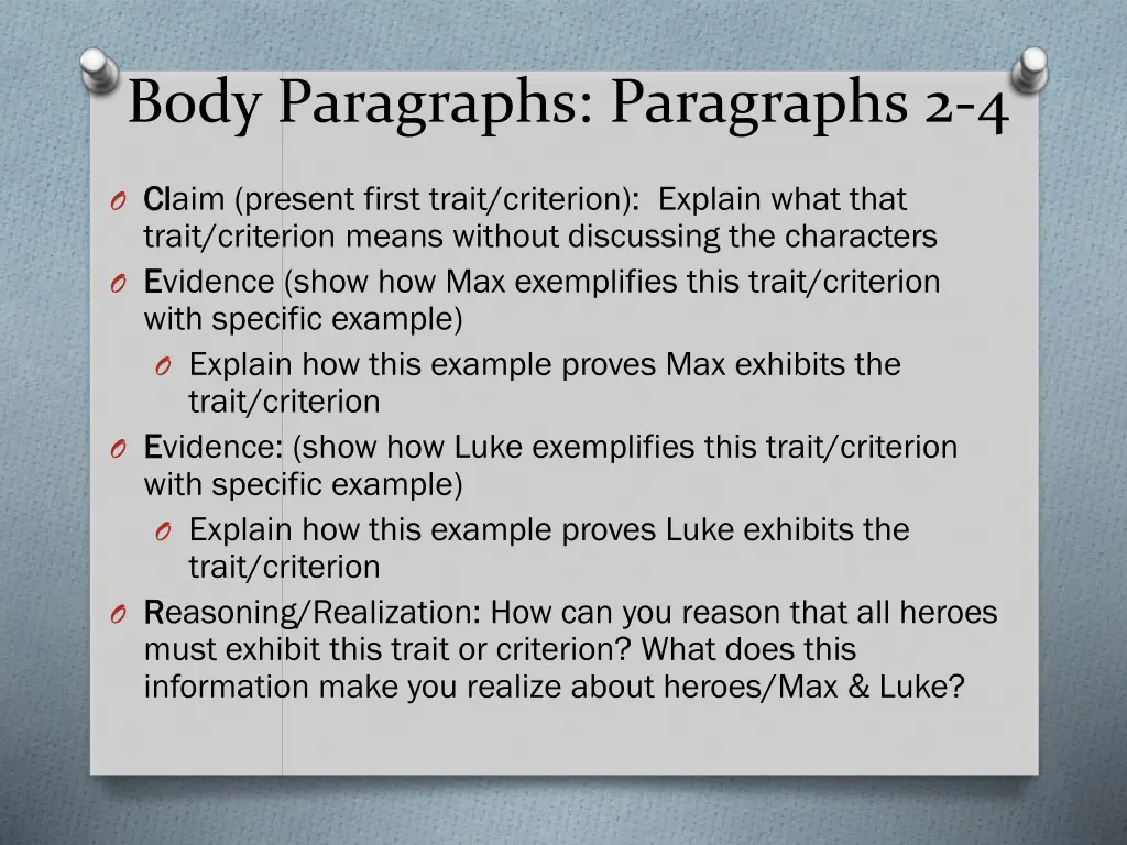 body paragraphs paragraphs 2 4