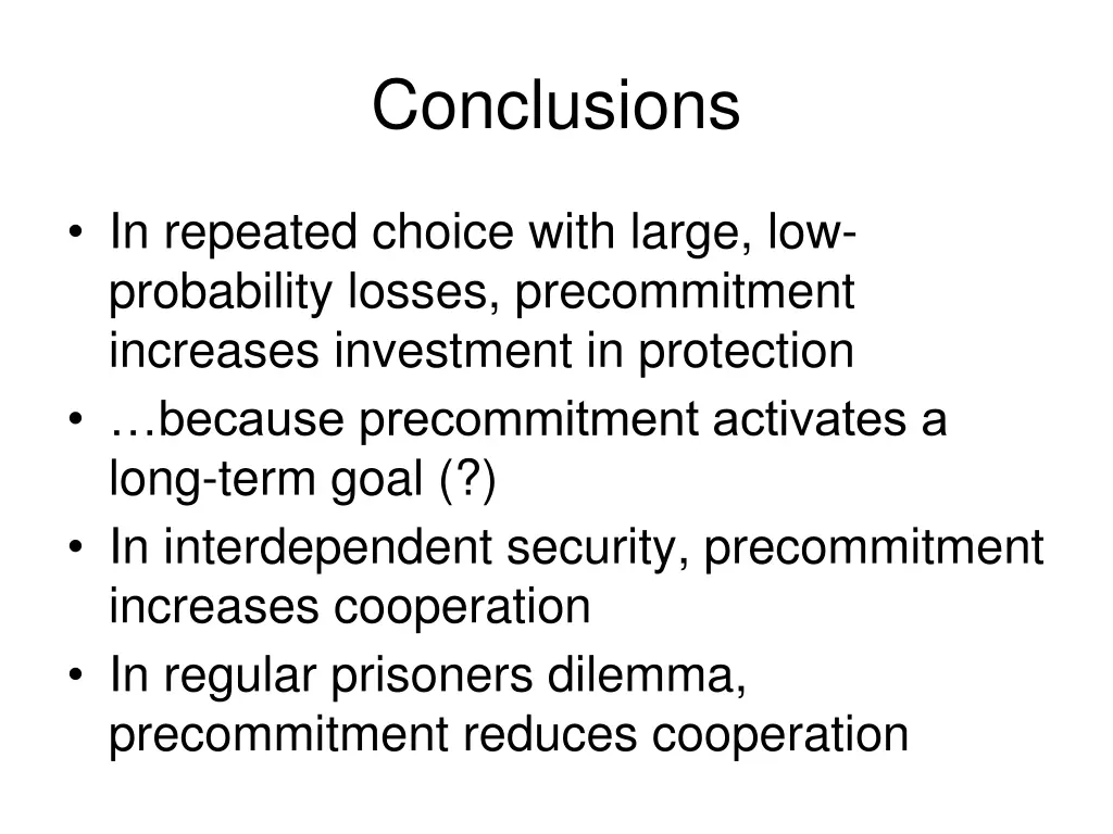 conclusions