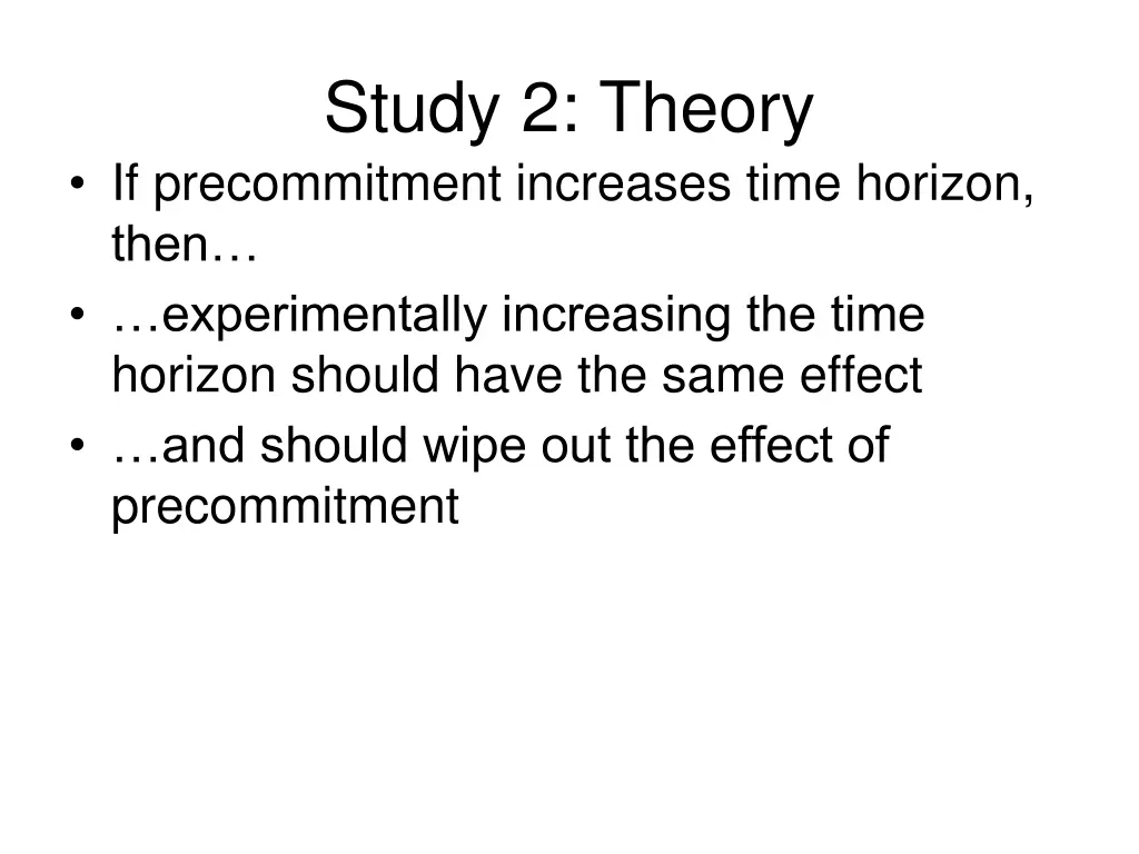 study 2 theory