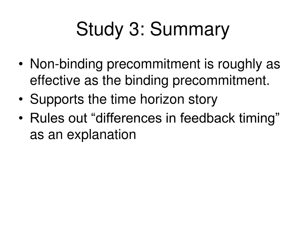 study 3 summary