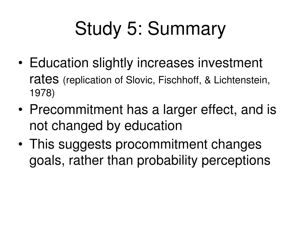 study 5 summary