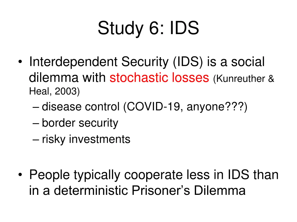 study 6 ids