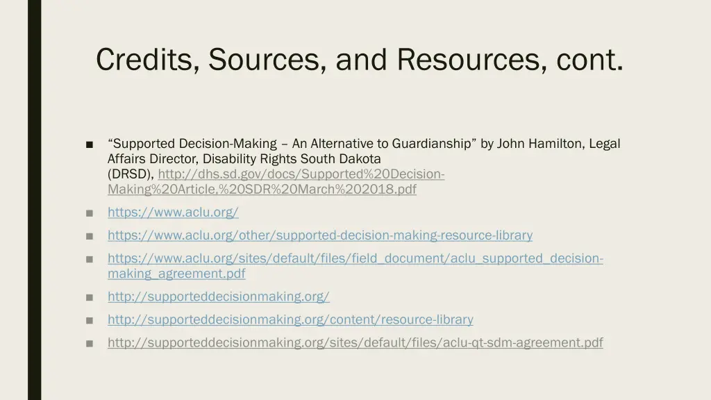 credits sources and resources cont 1
