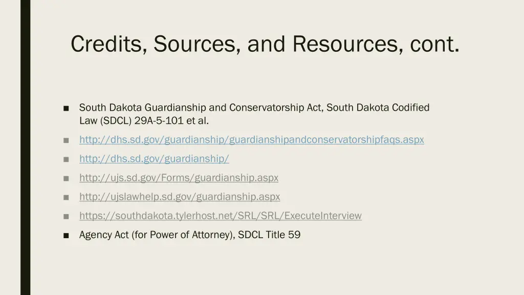 credits sources and resources cont