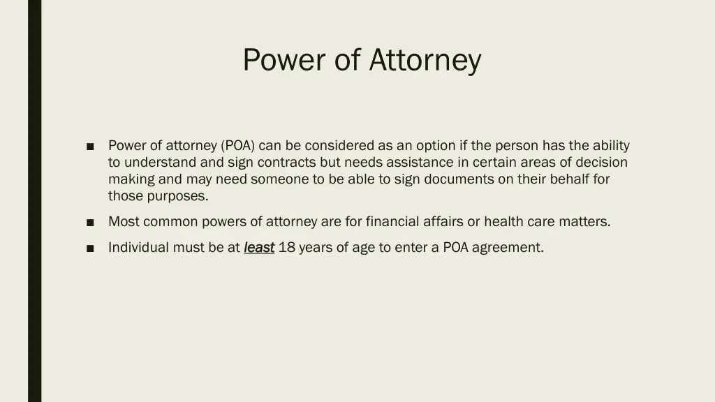 power of attorney