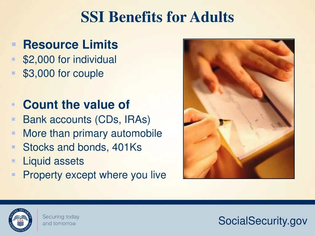 ssi benefits for adults