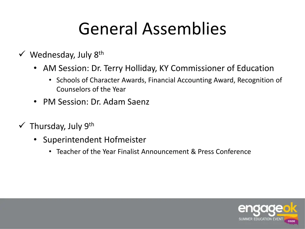 general assemblies
