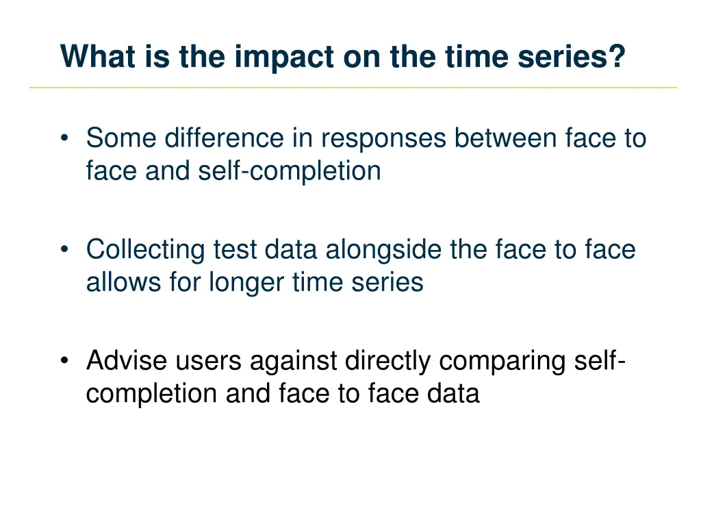 what is the impact on the time series