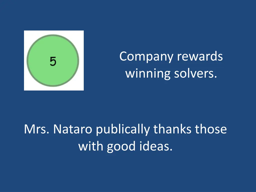 company rewards winning solvers