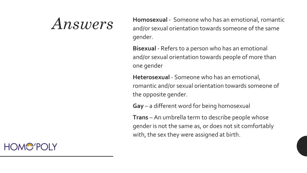 answers