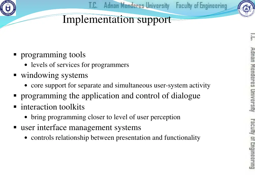 implementation support