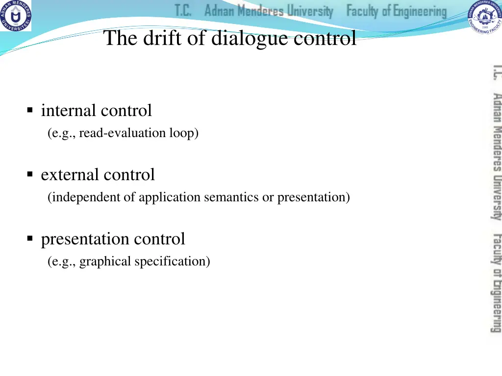 the drift of dialogue control