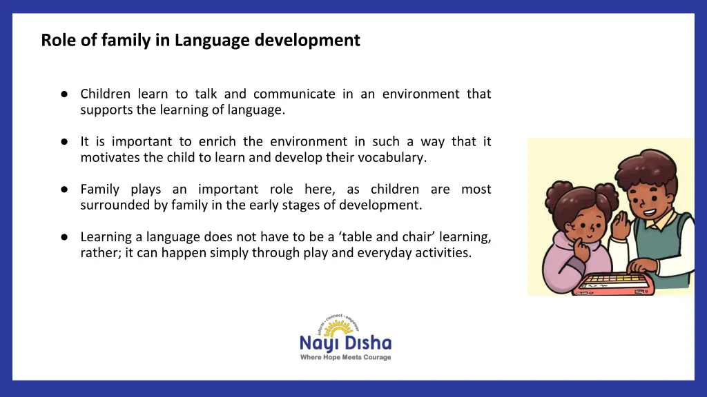 role of family in language development