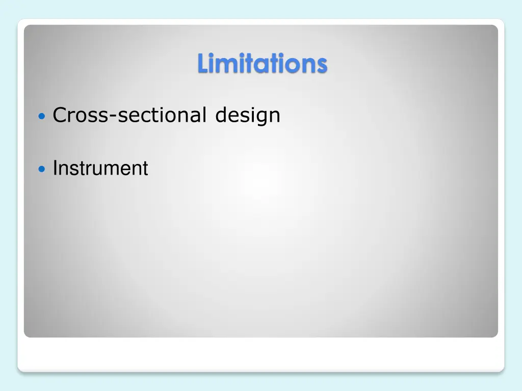 limitations
