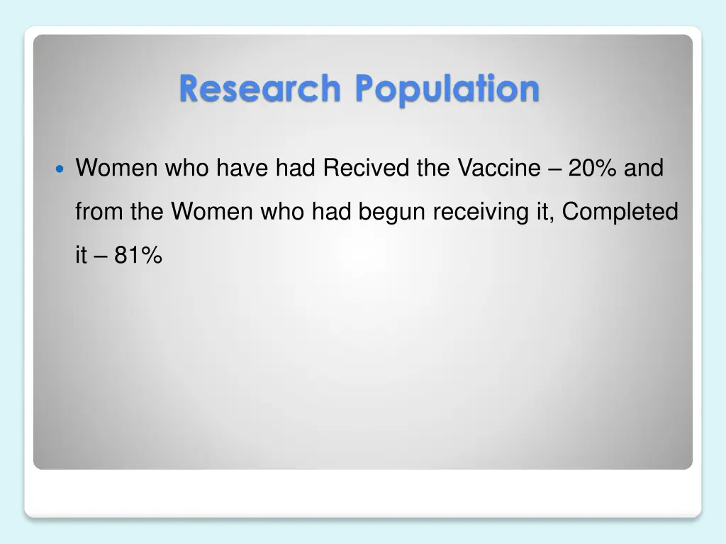 research population 2