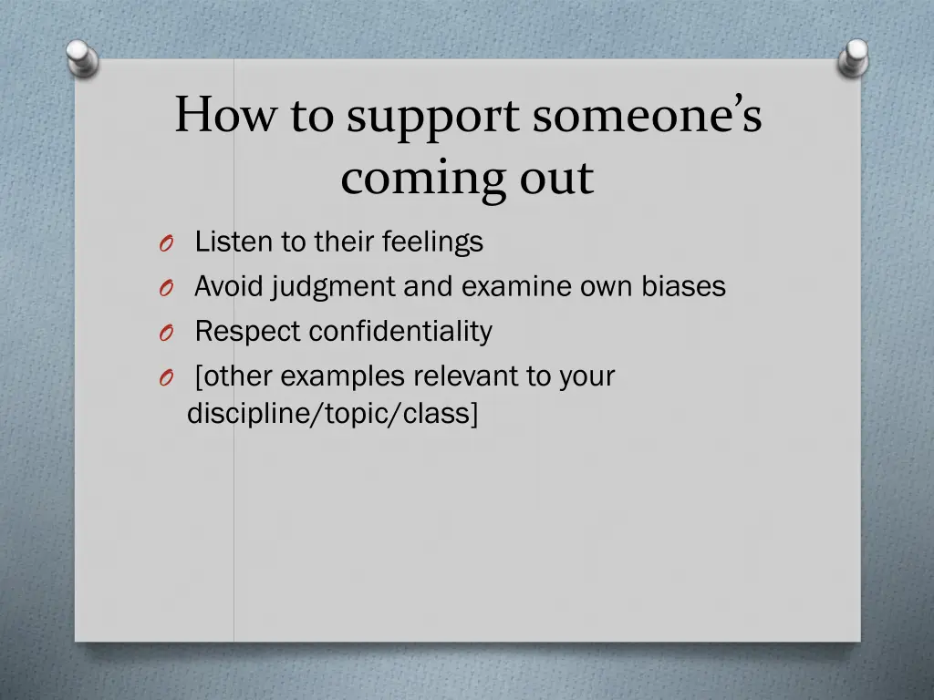 how to support someone s coming out