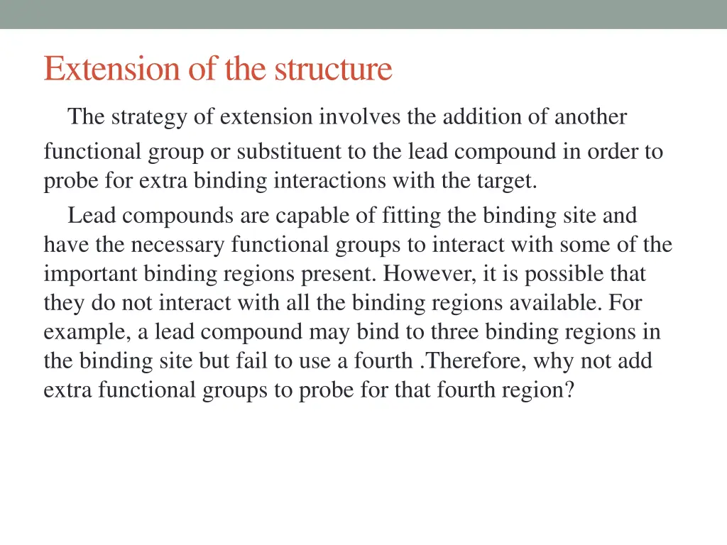 extension of the structure