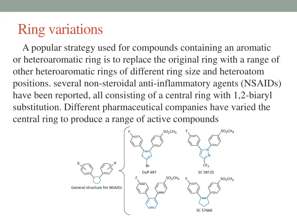 ring variations a popular strategy used