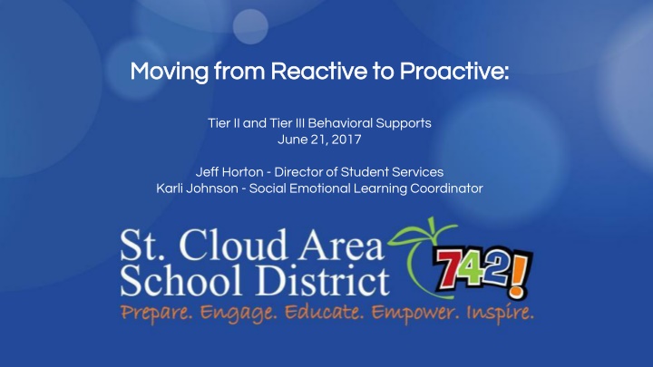 moving from reactive to proactive moving from