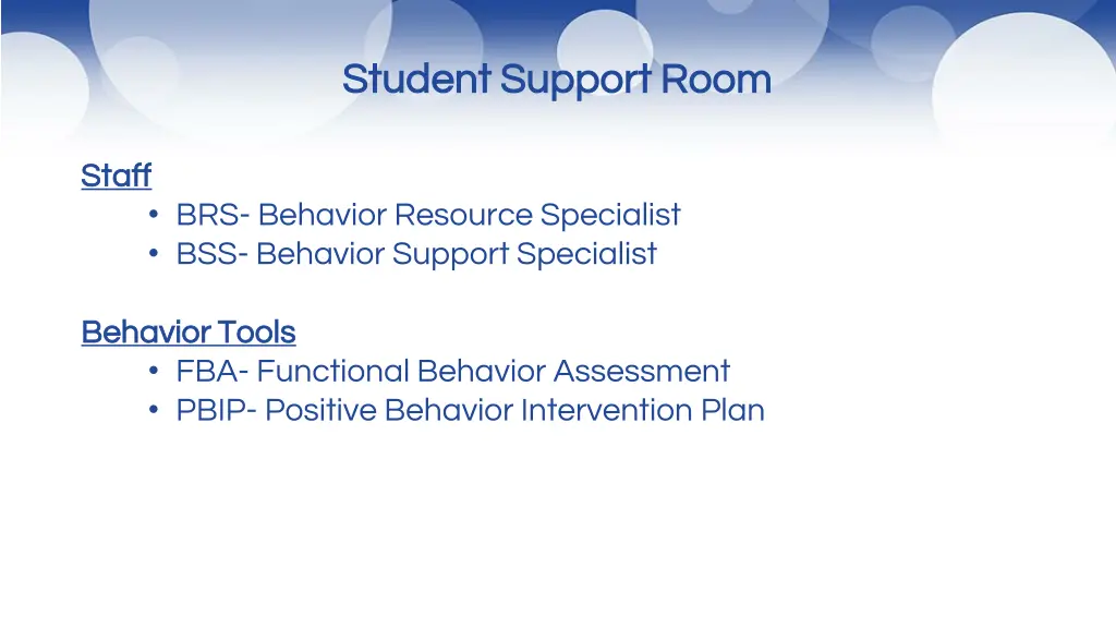 student support room student support room