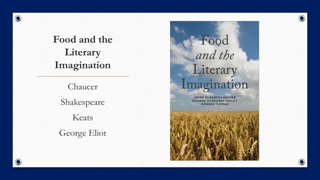 food and the literary imagination