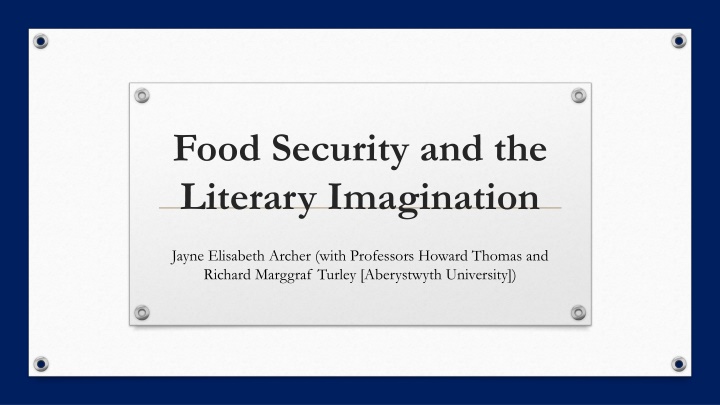food security and the literary imagination