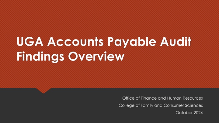 uga accounts payable audit findings overview
