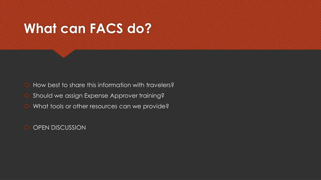 what can facs do