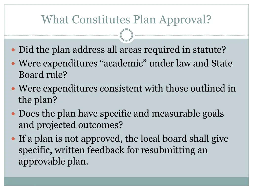 what constitutes plan approval