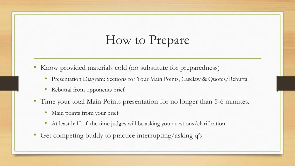 how to prepare