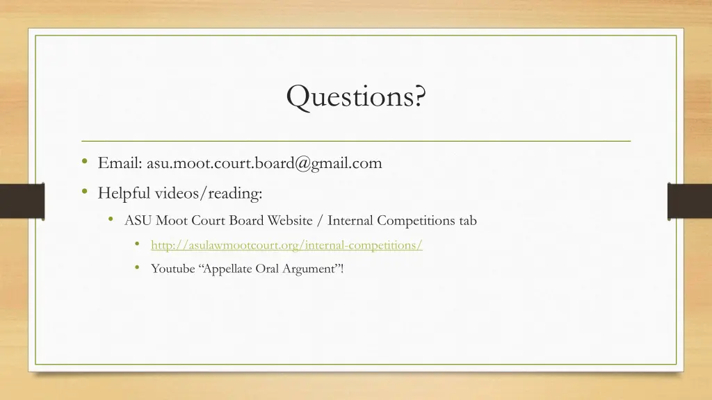 questions