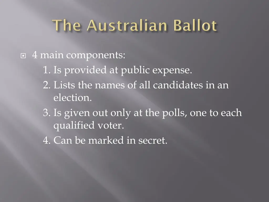 4 main components 1 is provided at public expense