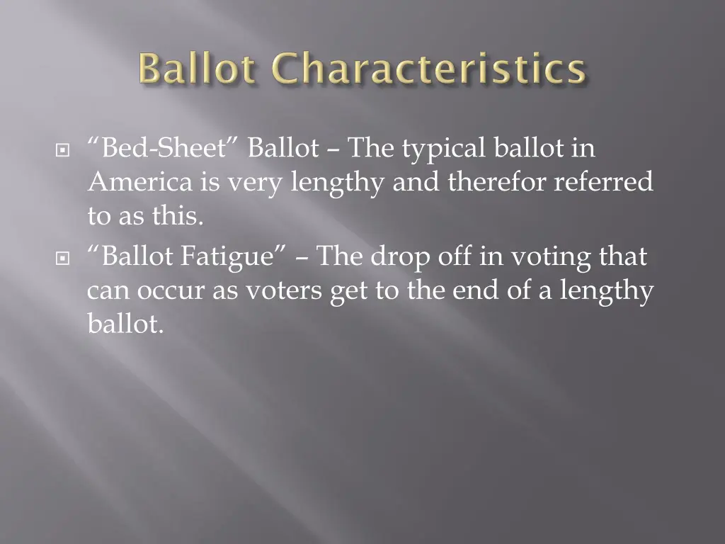 bed sheet ballot the typical ballot in america