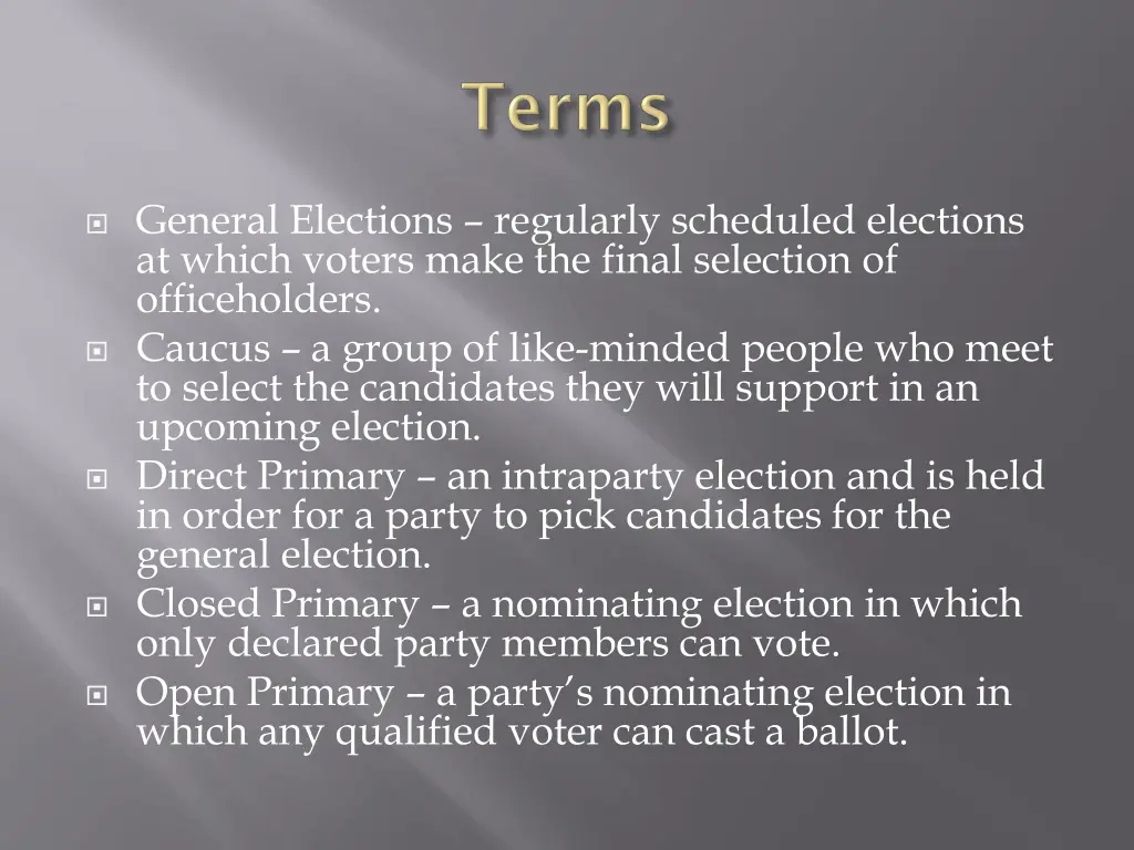 general elections regularly scheduled elections