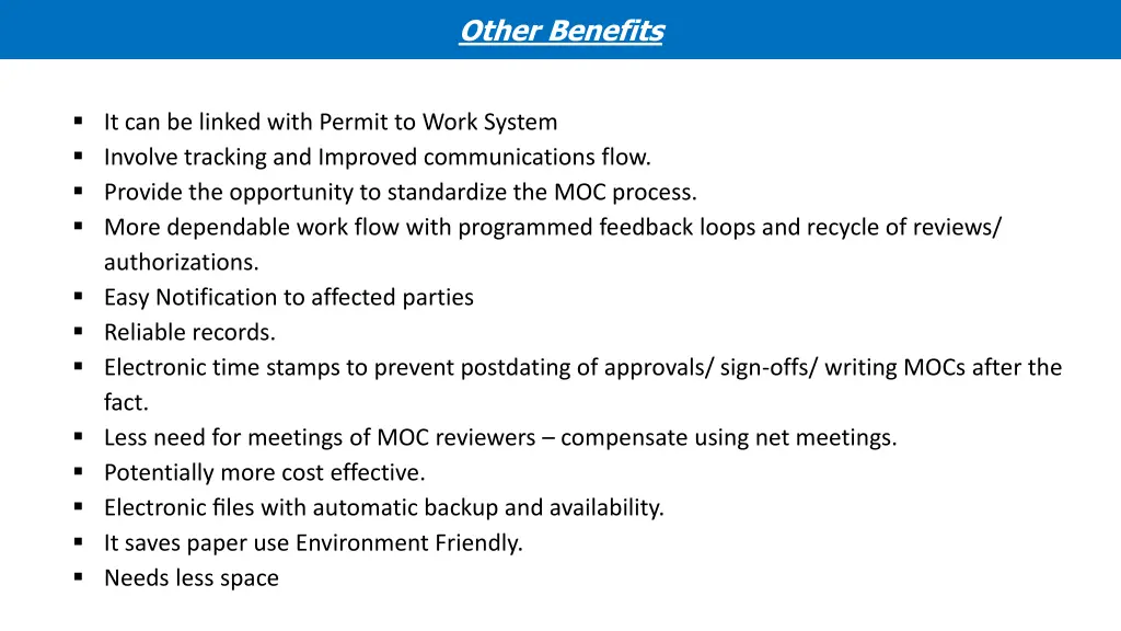 other benefits