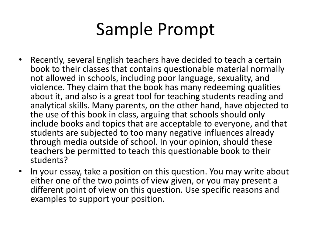 sample prompt