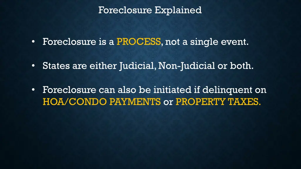 foreclosure explained 1