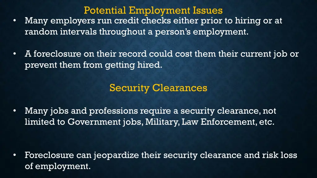 potential employment issues many employers
