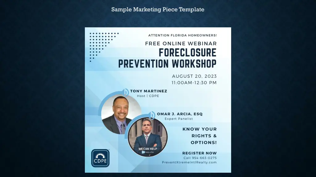 sample marketing piece template