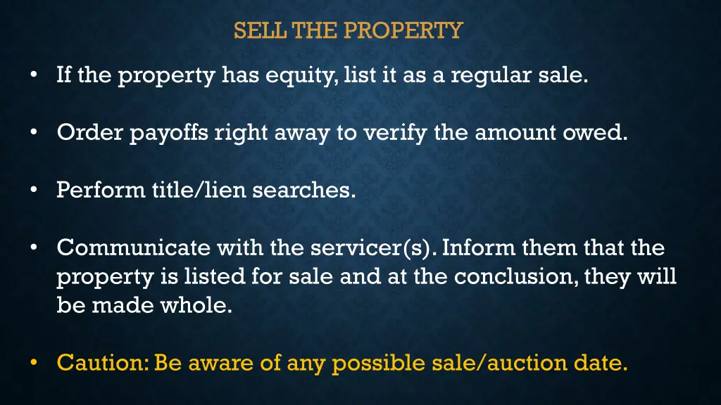 sell the property