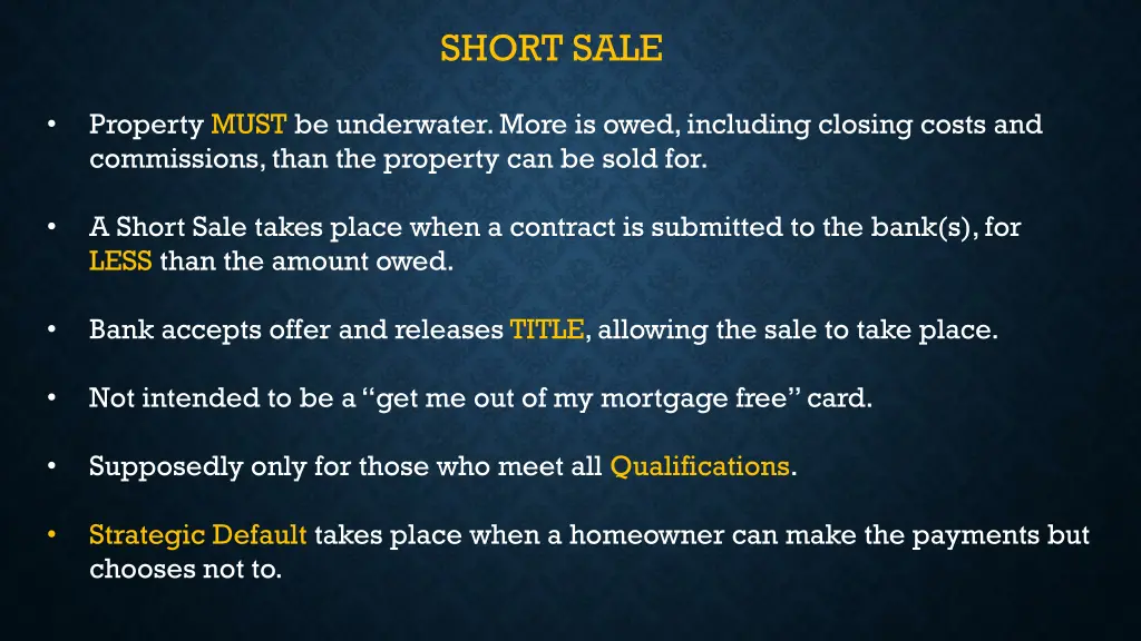short sale