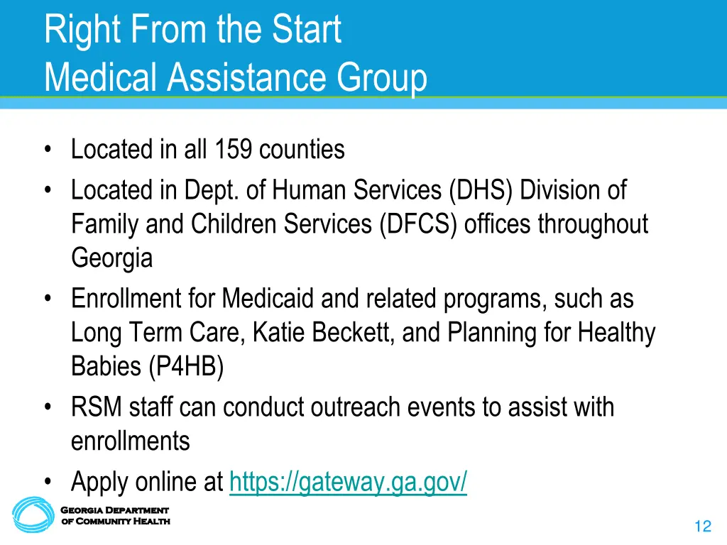 right from the start medical assistance group